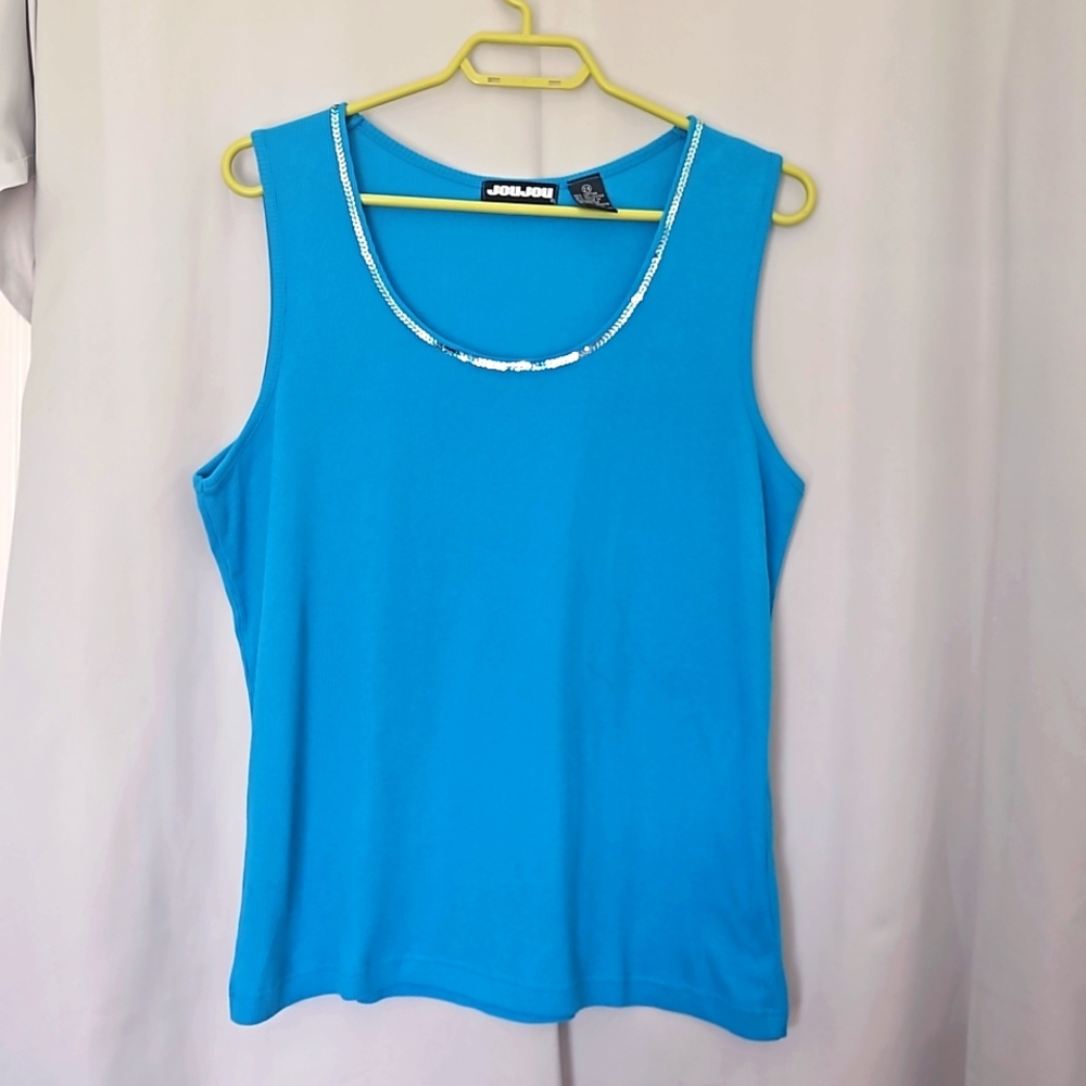 ■2 FOR $5 Jou Jou teal blue top size 2x (small)